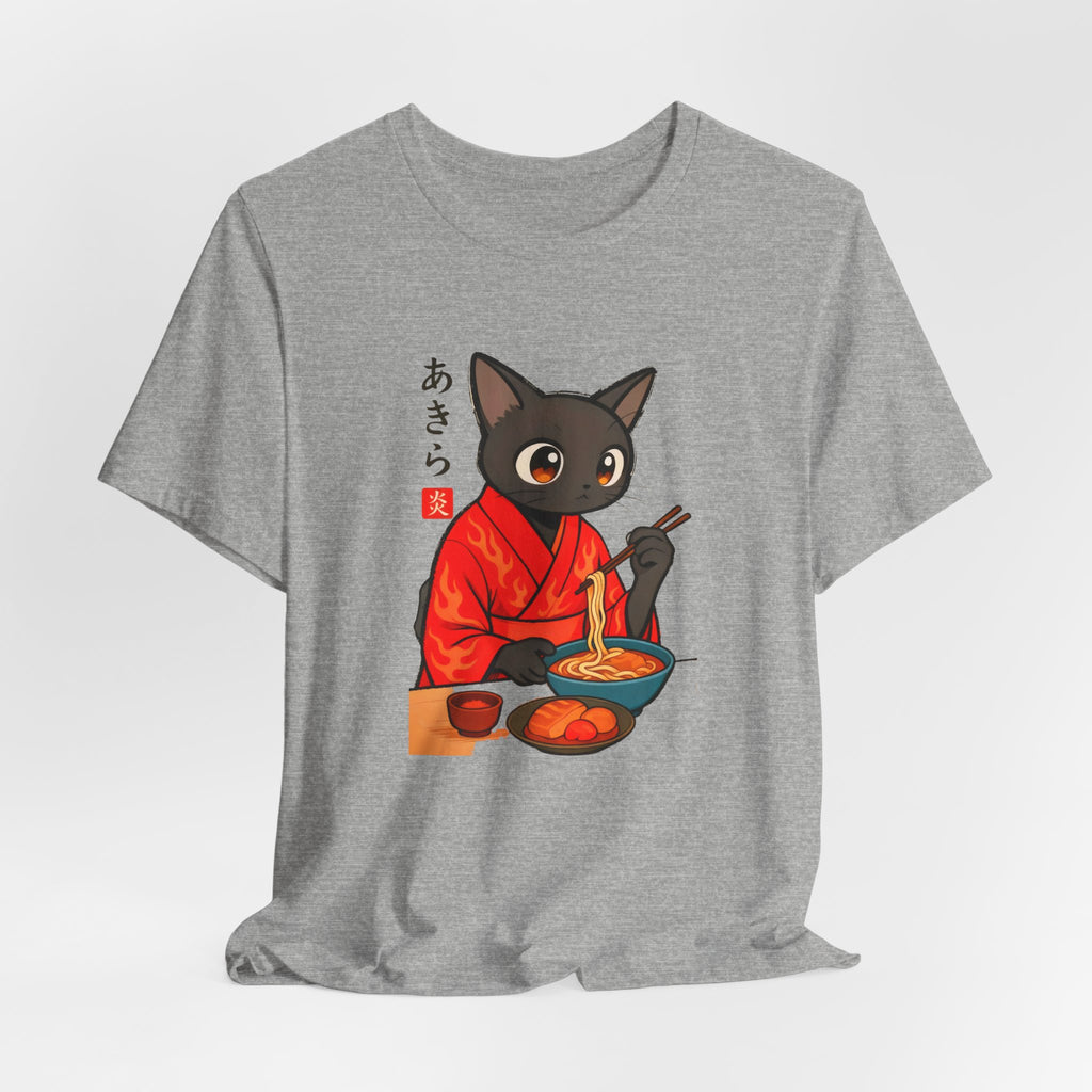 Spicy Ramen Black Cat Shirt - Japanese Noodle Cat Tee