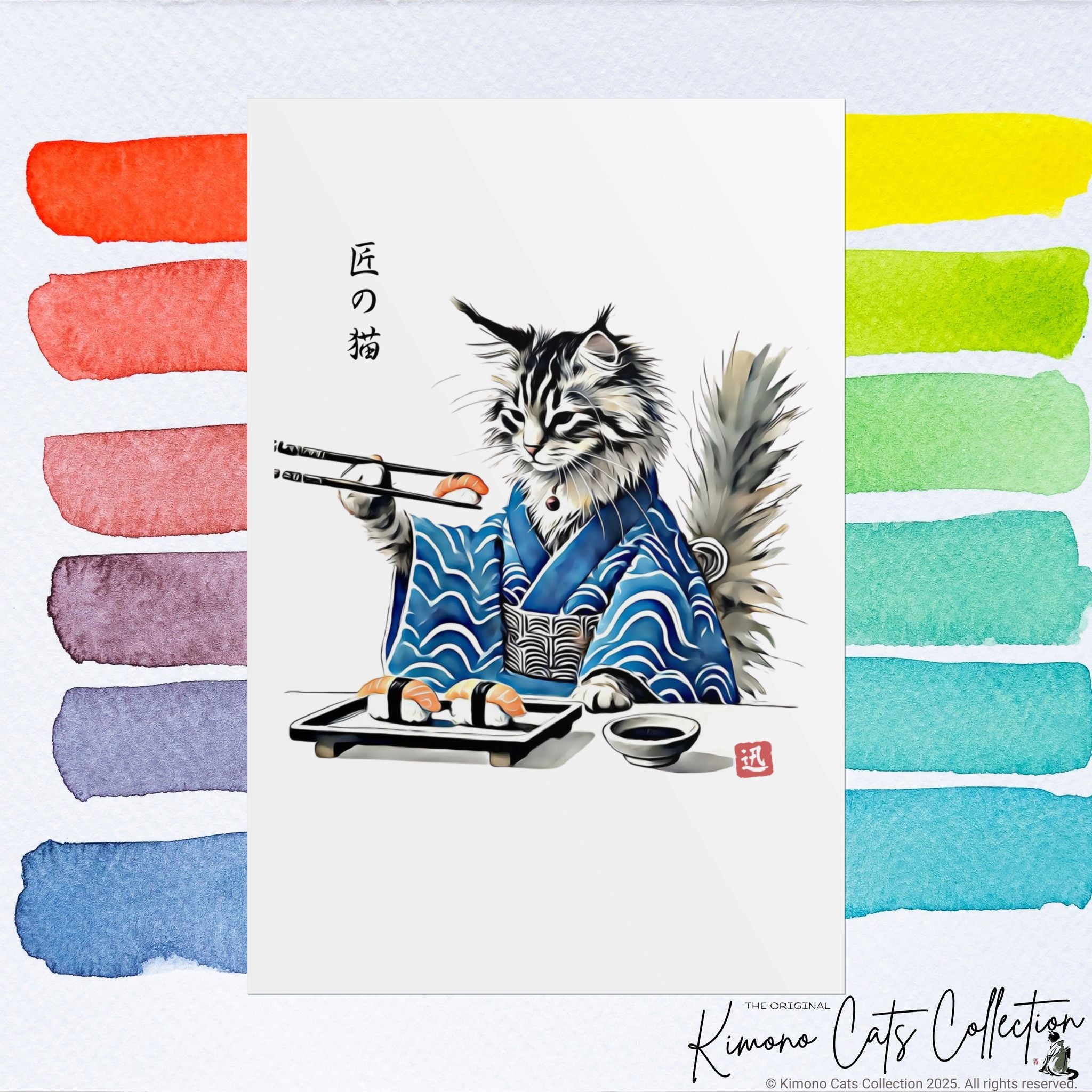 Custom Kimono Pet Portrait – Pre-Made!