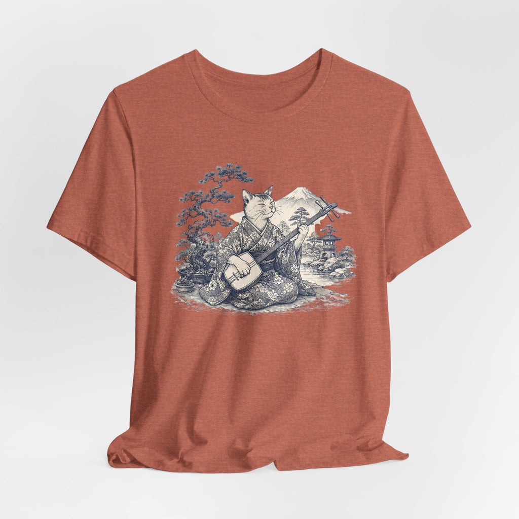 Foxy Banjo Graphic Tee — Vintage Fox Playing Banjo Nature T-Shirt