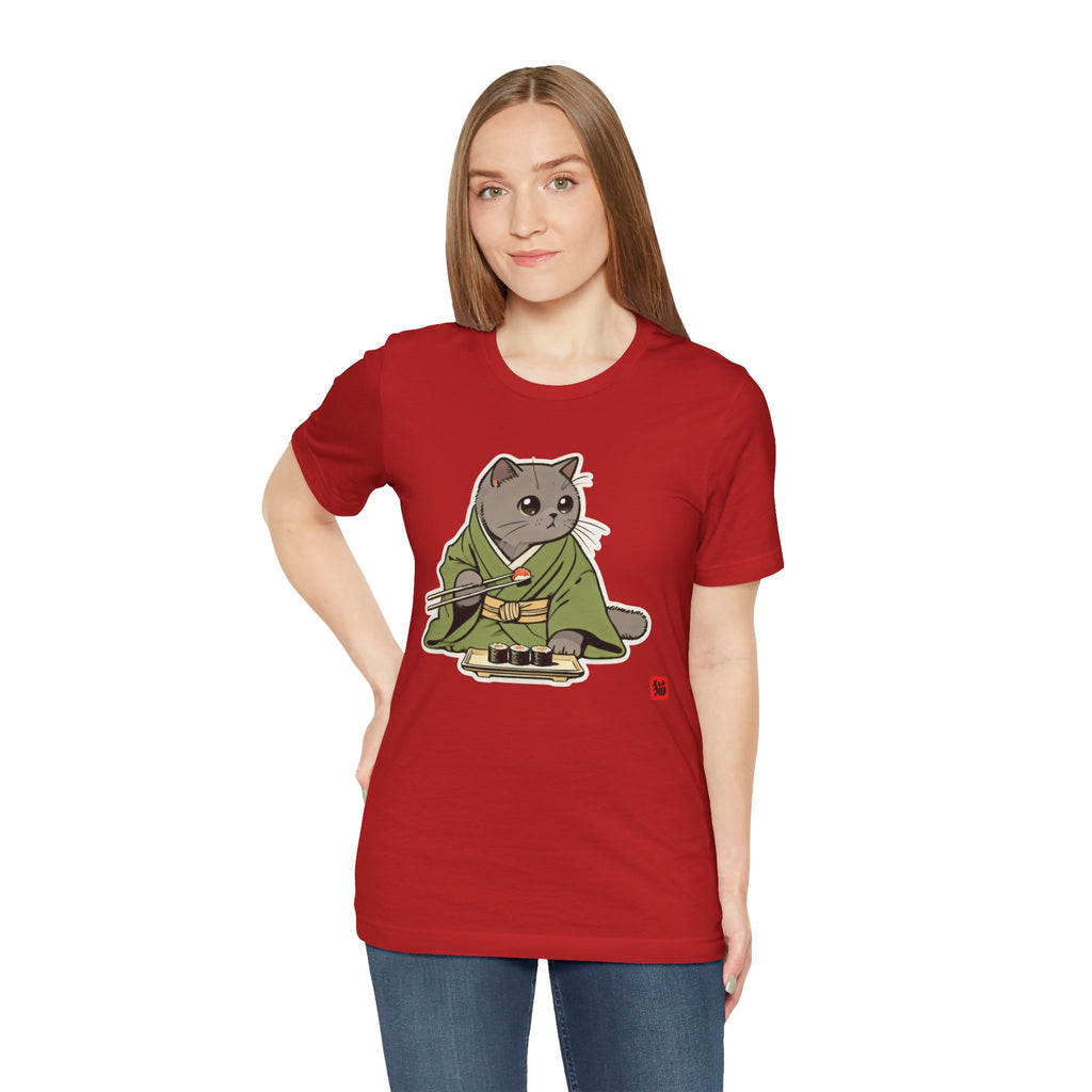 Sushi Cat Shirt - Adorable Japanese Cat Tee for British Shorthair Lovers - Kimono Cats Collection