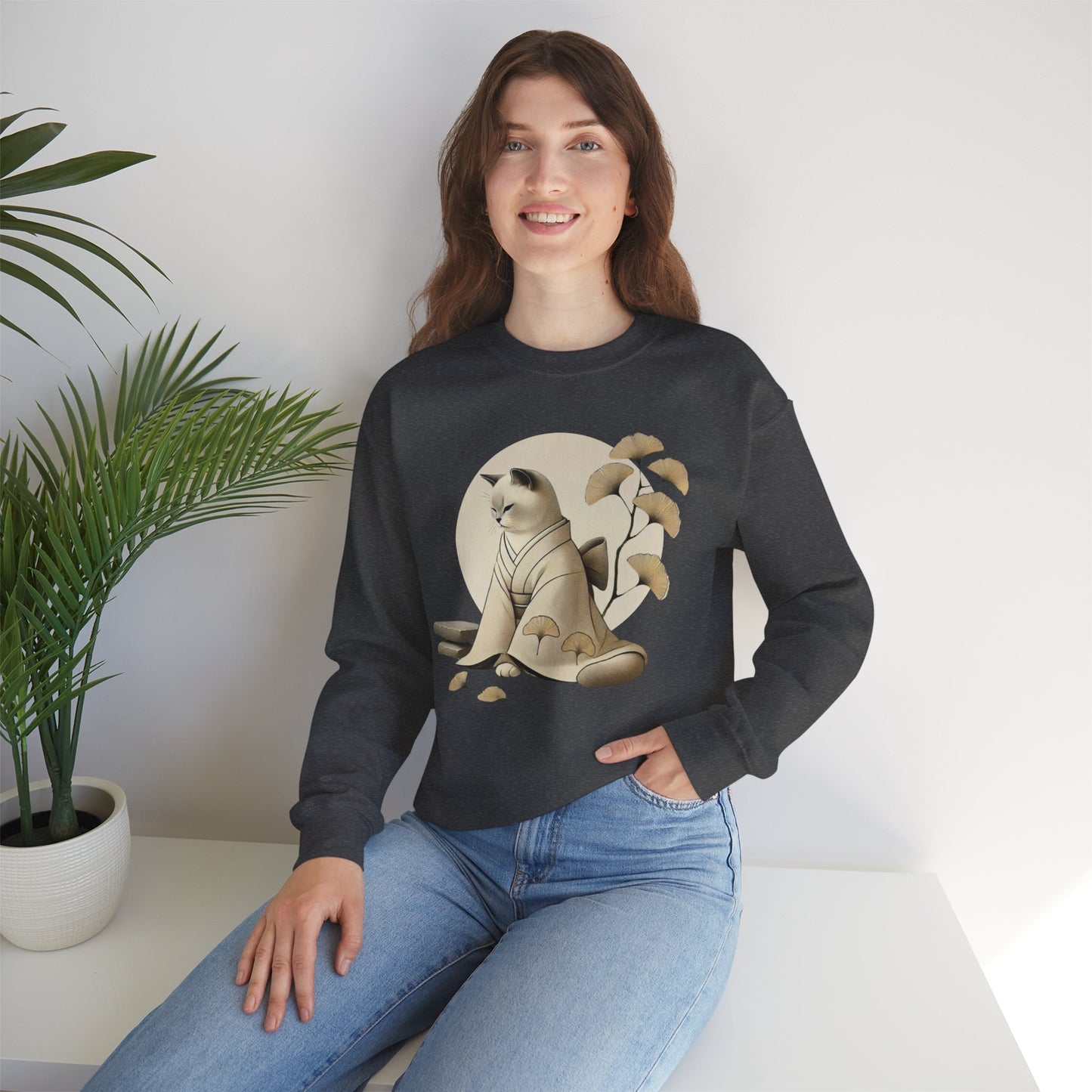 Kimono Cat Sweatshirt - Unisex Crewneck