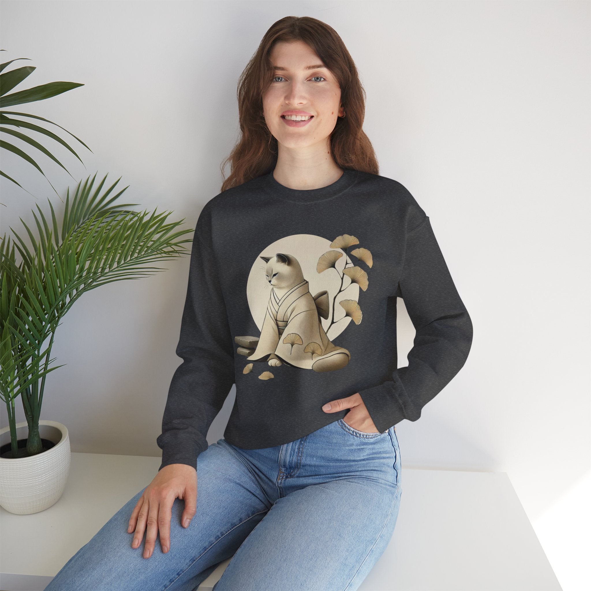 Kimono Cat Sweatshirt - Unisex Crewneck