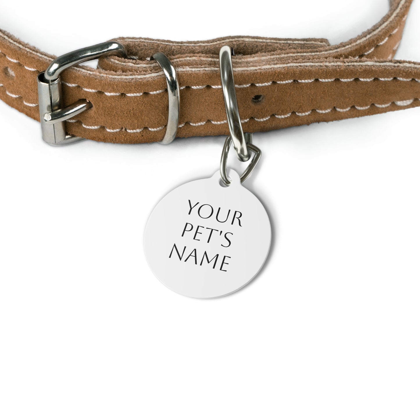 Pet Tag, Personalized Metal ID Tag for Dogs and Cats, Custom Name Tag, Elegant Pet Accessories, Pet Collar Tag, Pet ID Tag with Contact Info