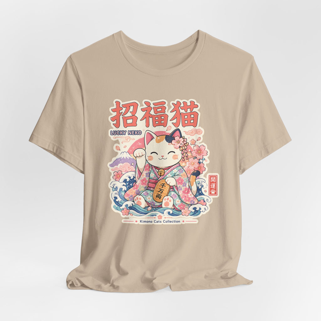 Maneki Neko Lucky Cat Tee — Japanese Good Luck Graphic T-Shirt