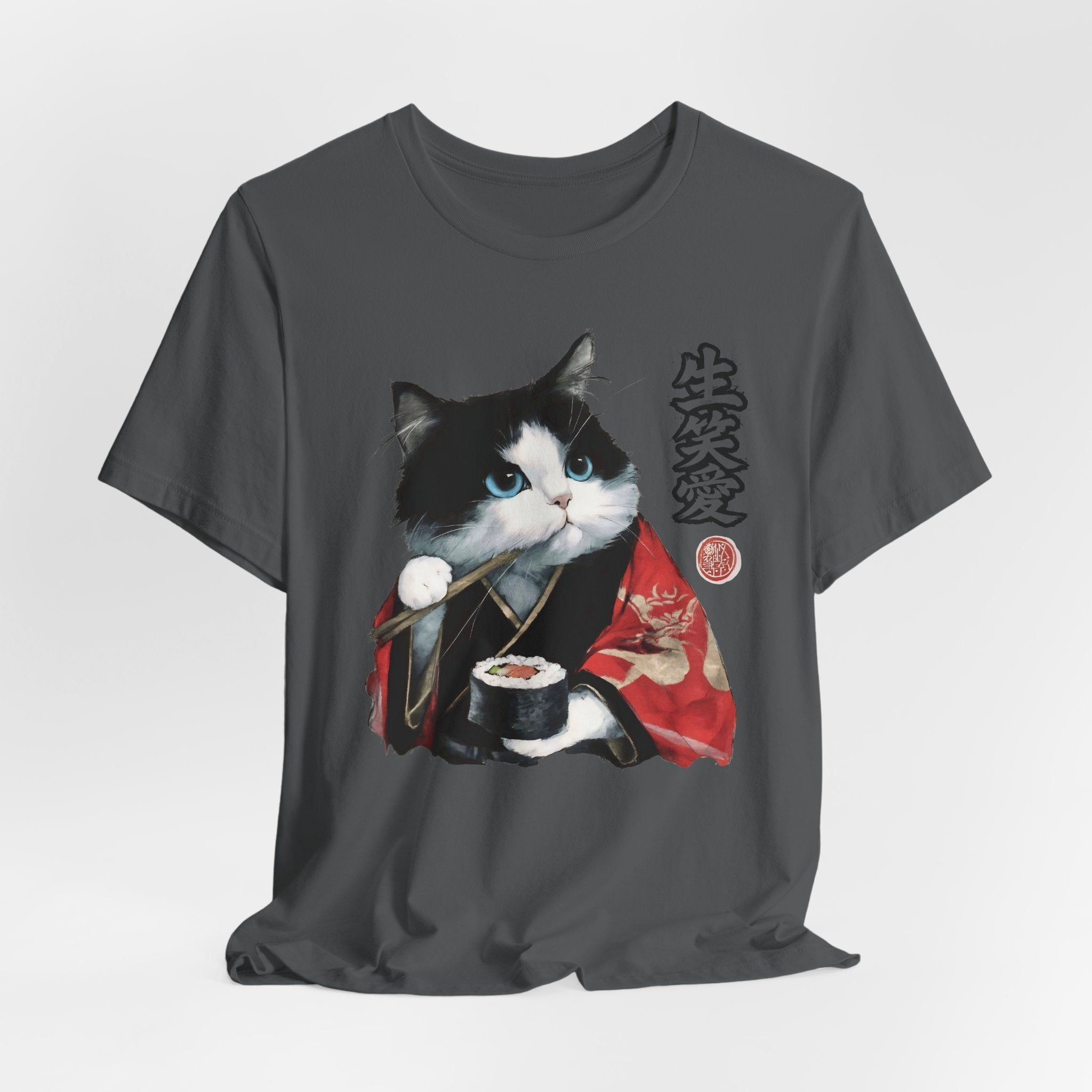 Sushi Cat kimono Cat T-Shirt | Japanese Neko Cat Art