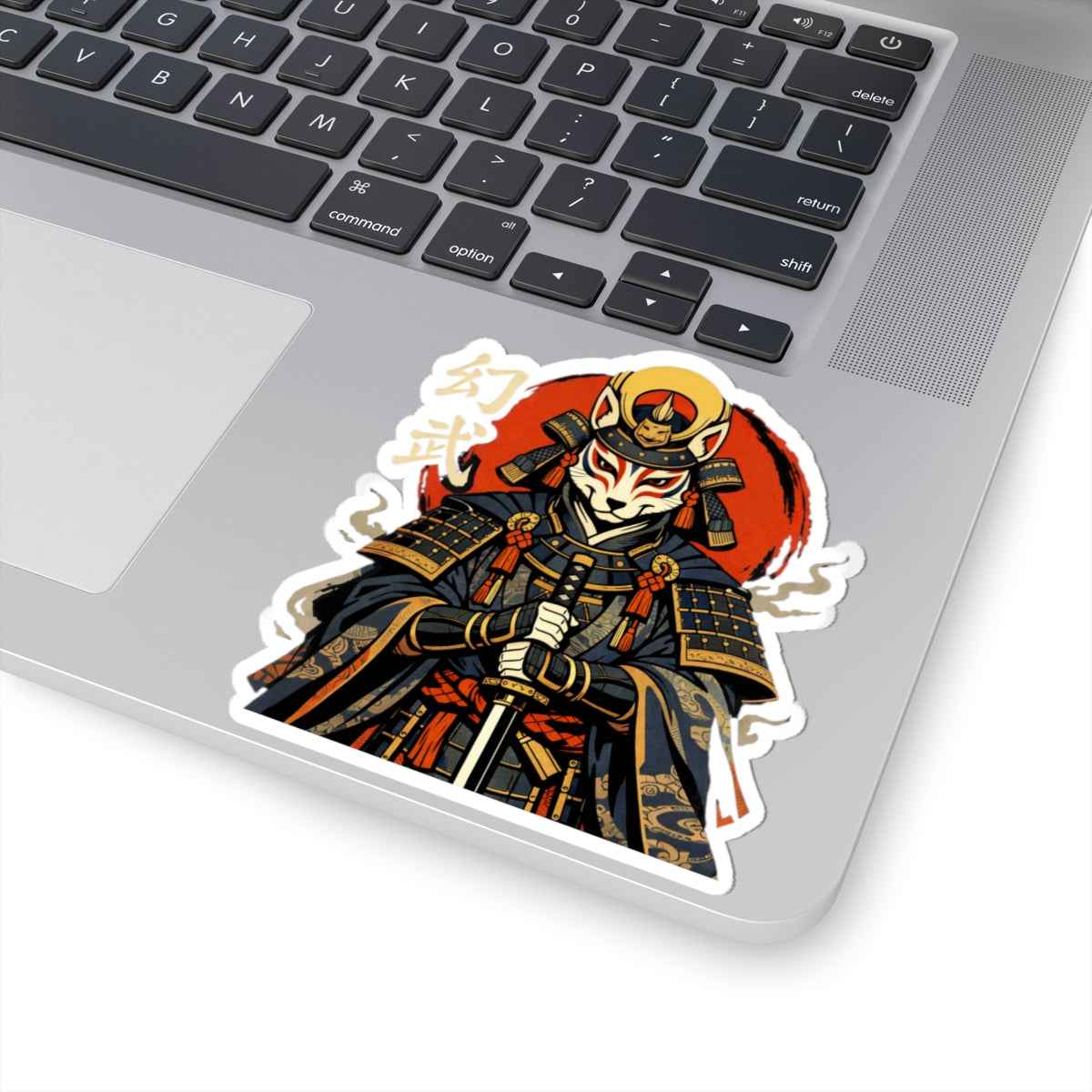 Kitsune Samurai Sticker | Kiss-Cut Vinyl, Japanese Warrior Art