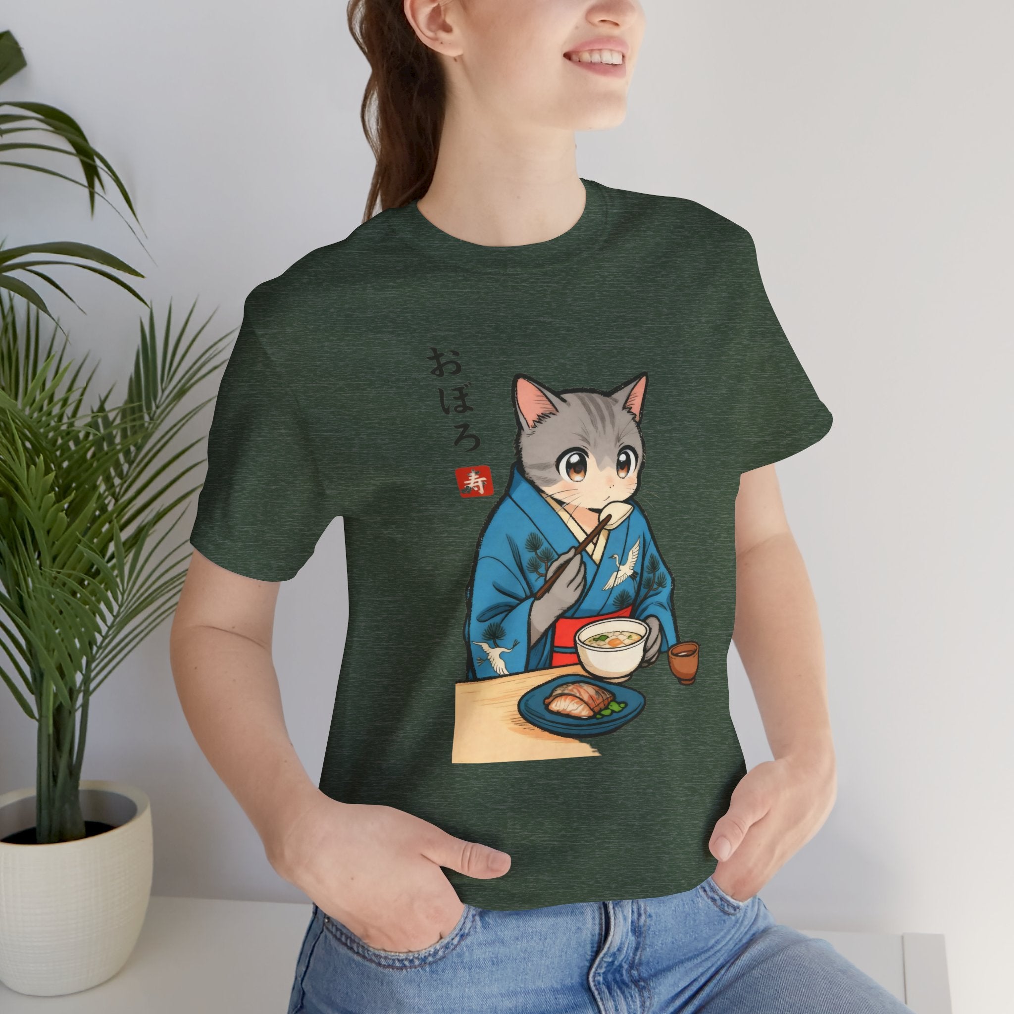 Noodle Kimono Cat Shirt - Japanese Comfort Meal Cat Tee