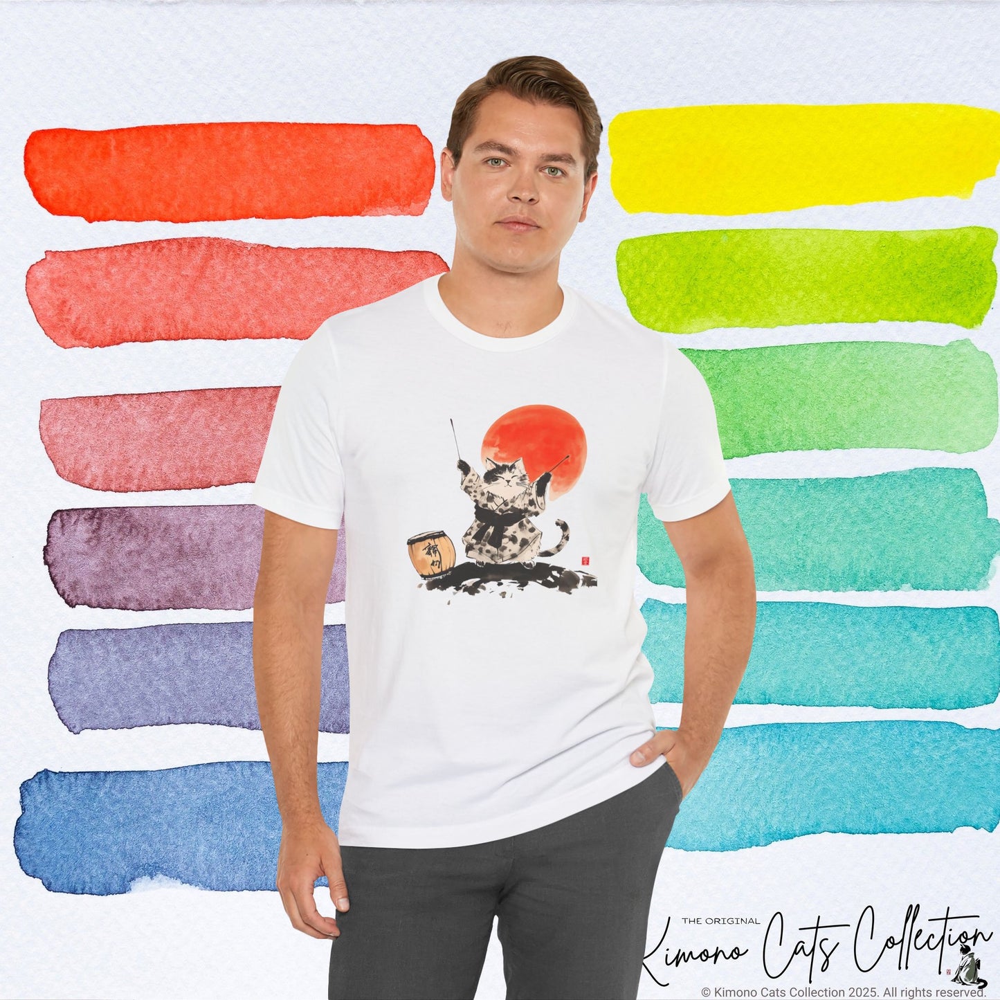 Taiko Drum Cat Tee – Unisex