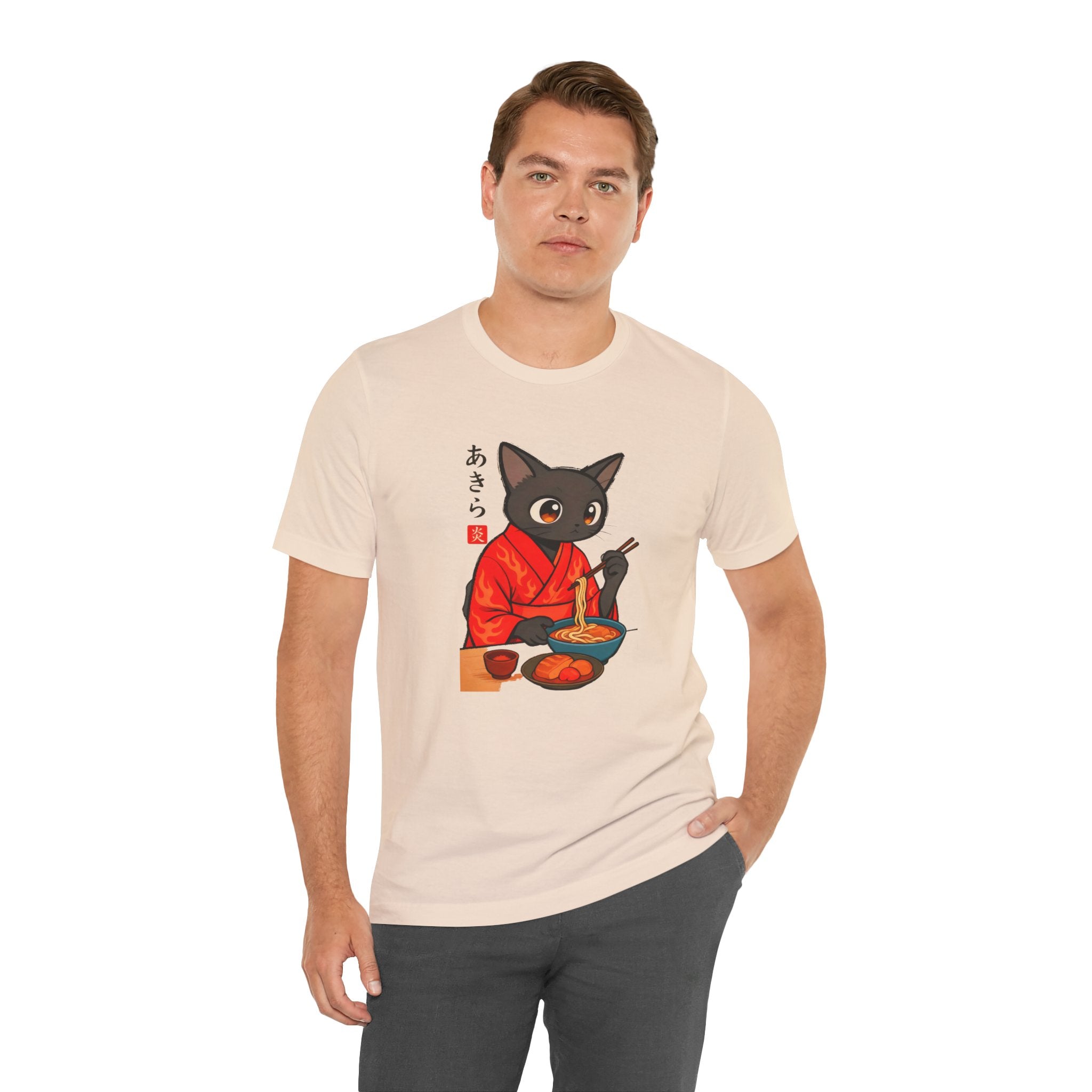 Spicy Ramen Black Cat Shirt - Japanese Noodle Cat Tee