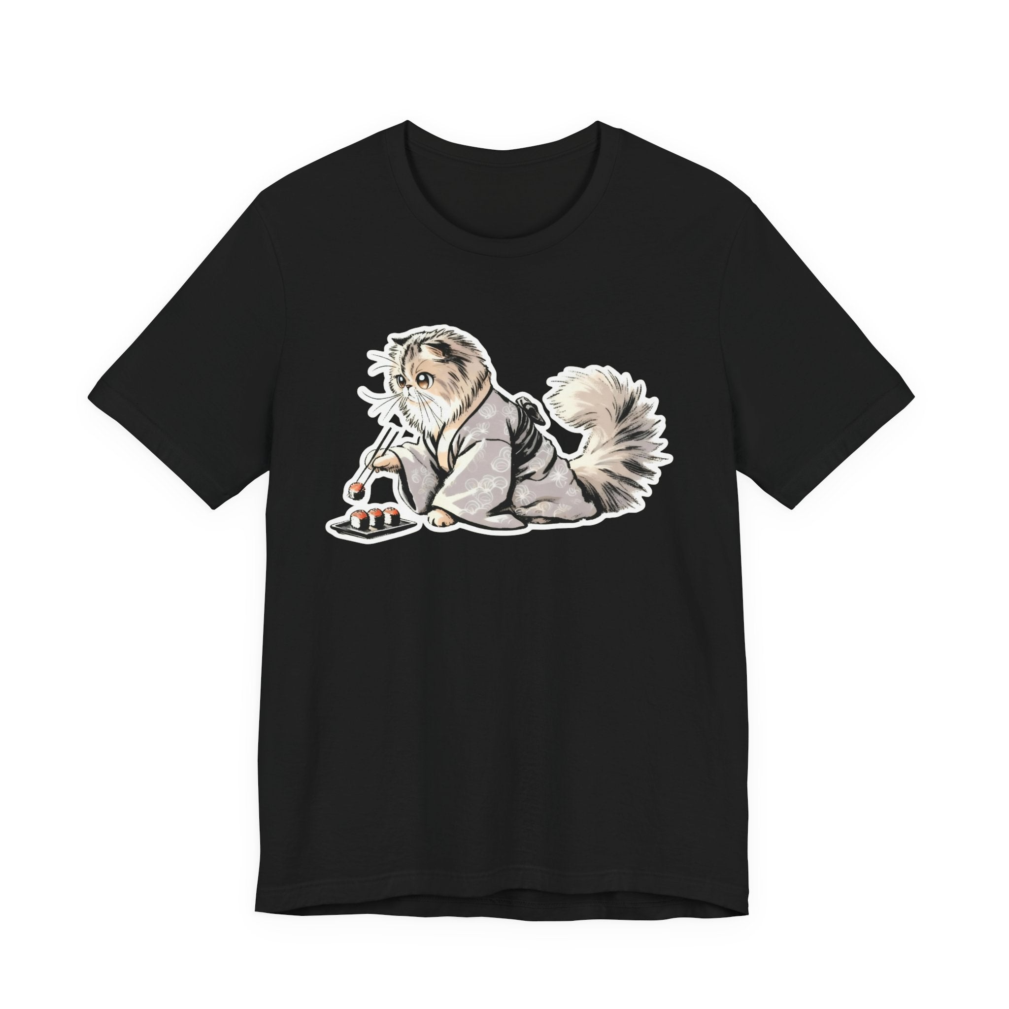 Sushi Cat Chopsticks Shirt - Cute Japanese Tee