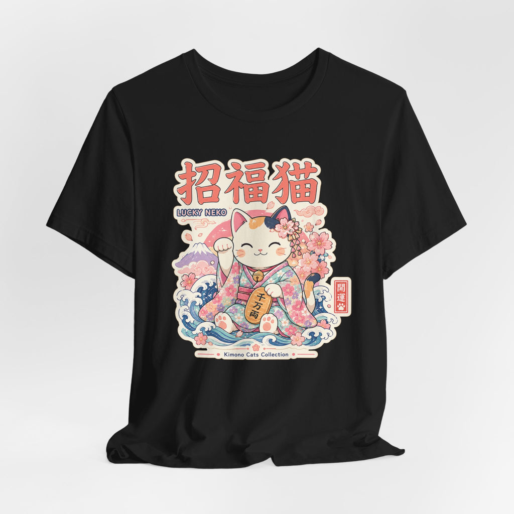 Maneki Neko Lucky Cat Tee — Japanese Good Luck Graphic T-Shirt