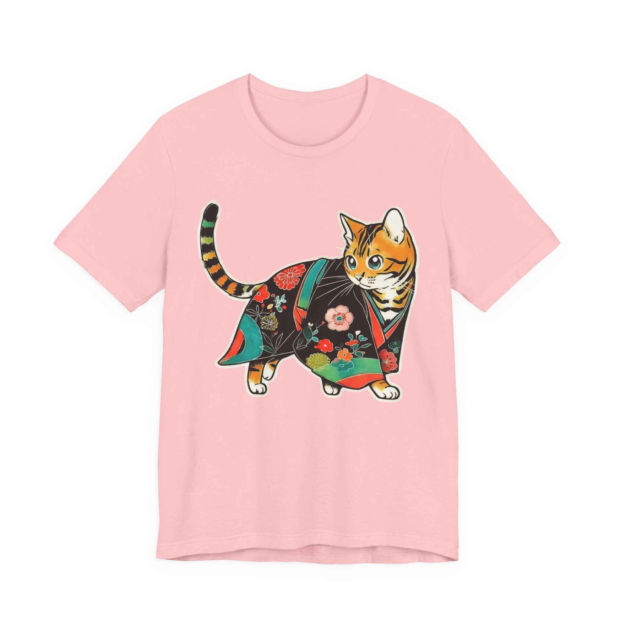 Japanese Kawaii Cat Shirt Quiet Cute Kimono Tee