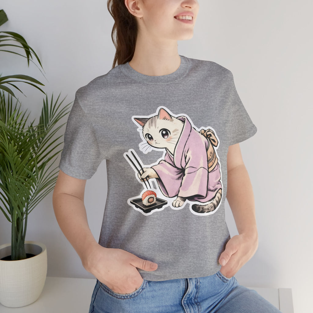 Sushi Cat Shirt - Japanese Kimono Cat Tee