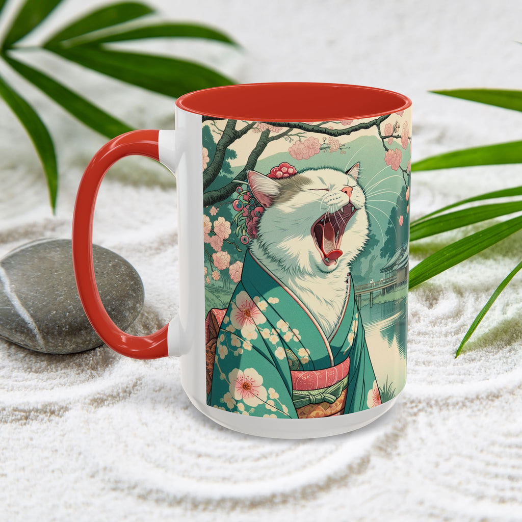 Cute Geisha Cat Mug - Kimono Cat Lover Gift