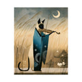 Cat Violinist Poster — Surreal Moonlit Cat Art Print (Rolled Poster)