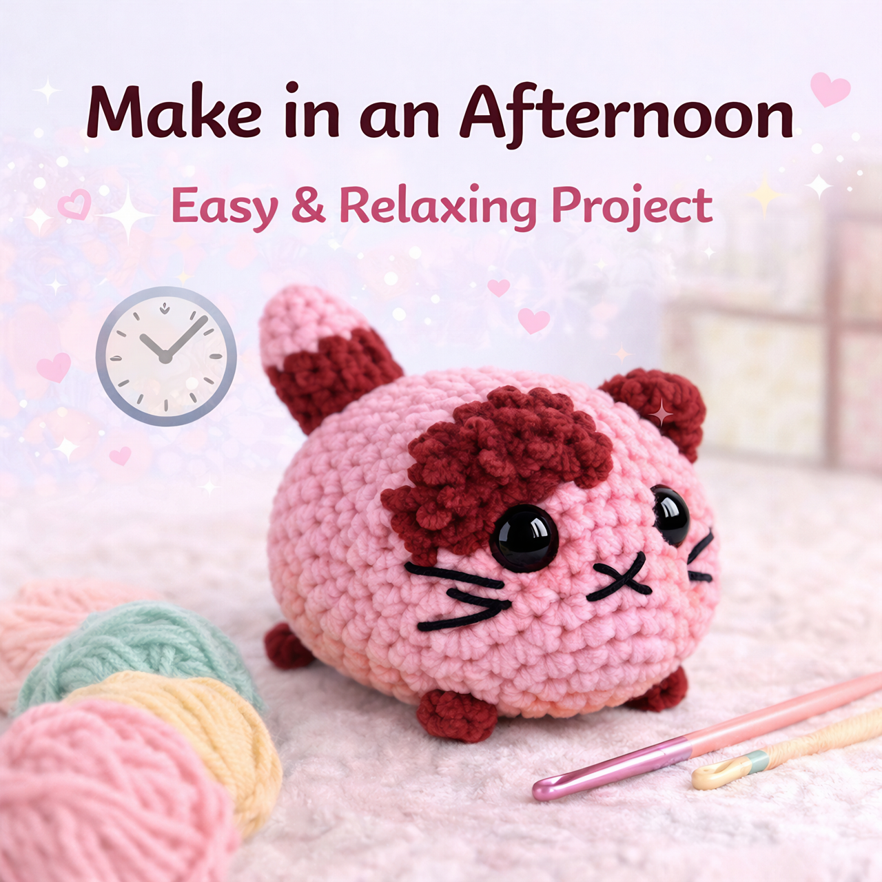 Loaf Cat Crochet Pattern – Easy No Sew Amigurumi (Beginner Friendly)