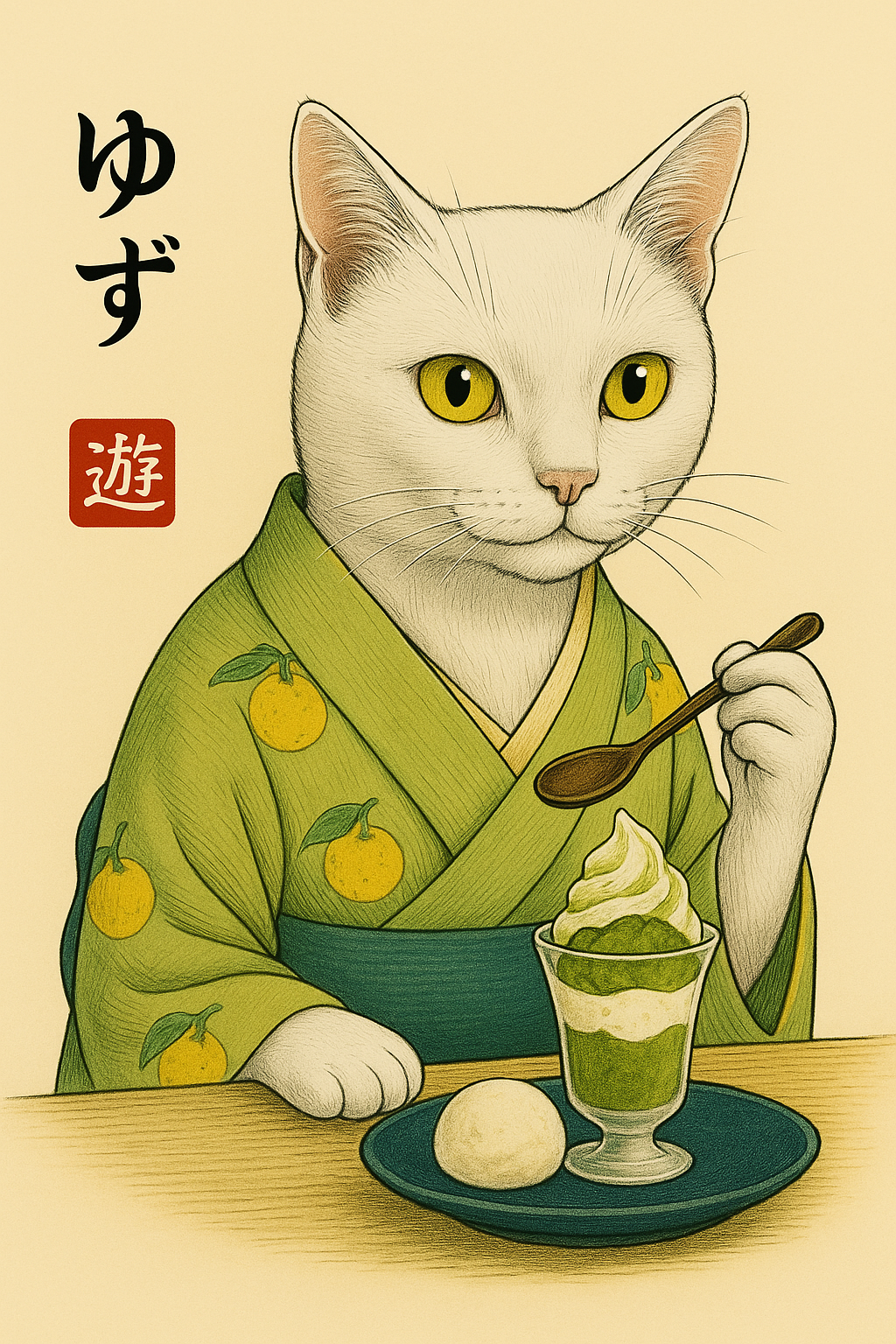 Custom Kimono Pet Portrait – Personalized Japanese-Style Pet Artwork