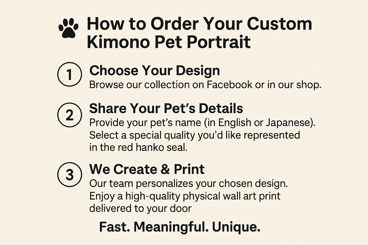 Custom Kimono Pet Portrait – Pre-Made!