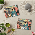 Sleepy Cats of Edo Japan Calendar 2026 - Captivating Art and Culture