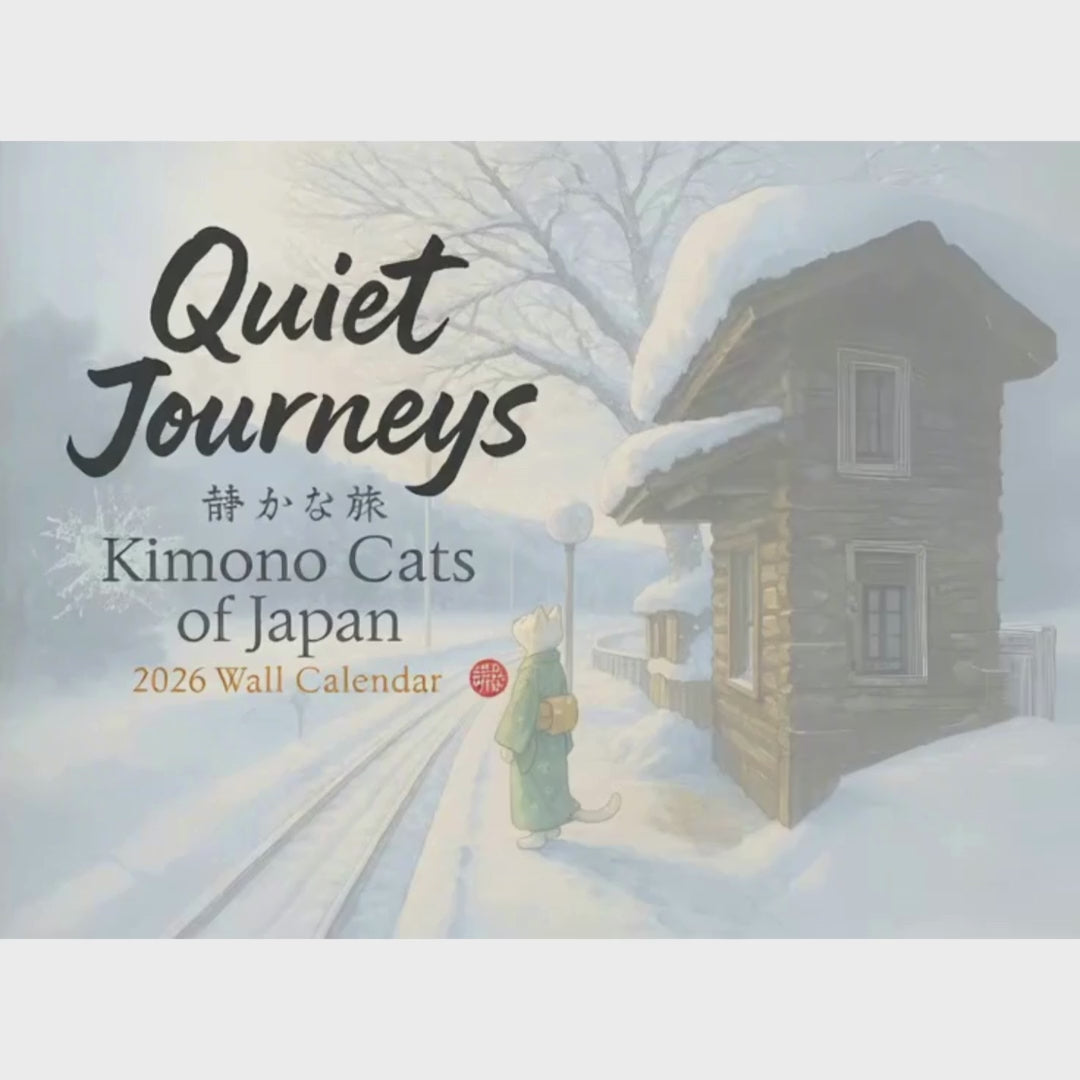 Quiet Journeys: Kimono Cats of Japan 2026 Wall Calendar